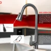 Vòi rửa fulco rút dây mặt trước