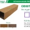 Thanh Lam Gỗ Nhựa Ngoài Trời OB50T50 mặt sau