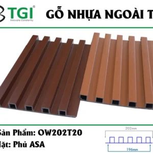 Go nhua composite ngoai troi mặt trước