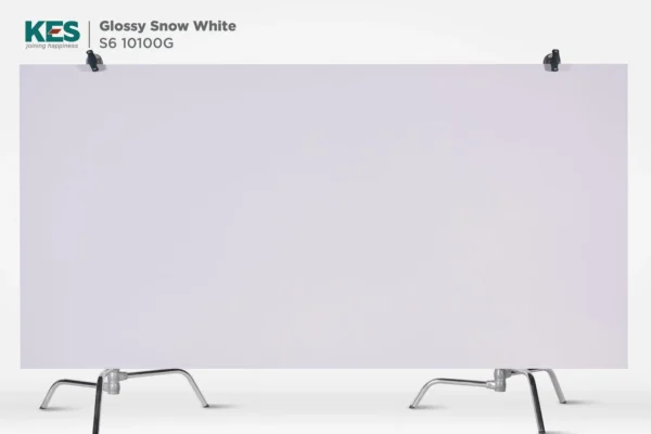 MDF phủ Melamine Glossy Snow White KES S6 10100G mặt sau