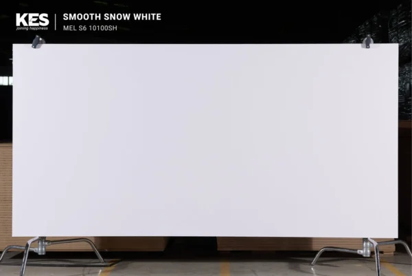 MDF phủ Melamine Smooth Snow White KES S6 10100SH mặt sau
