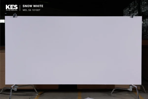 MDF phủ Melamine Snow White KES S6 10100T mặt sau