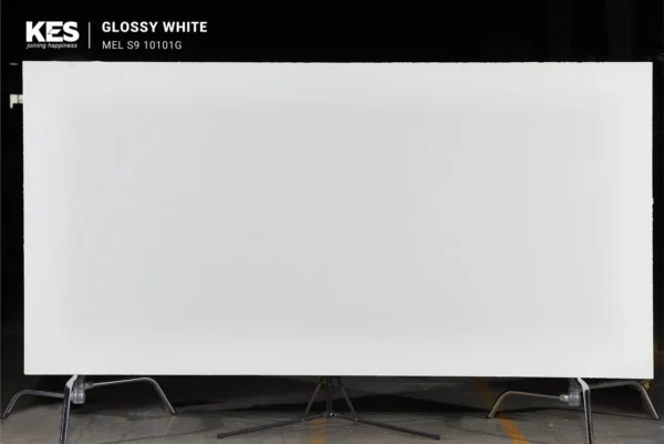 MDF phủ Melamine Glossy White KES S6 10101G mặt sau