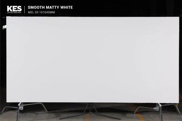 MDF phủ Melamine Smooth matty White KES S6 10104SMM mặt sau