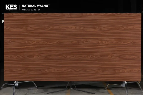 MDF phủ Melamine Natural Walnut KES S6 22331EV mặt sau