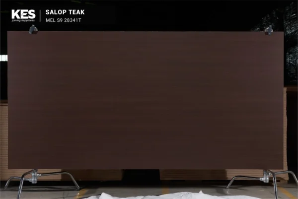 MDF phủ Melamine Salop Teak KES S6 28341T mặt sau