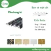 Duong trang tri 15cm mặt trước