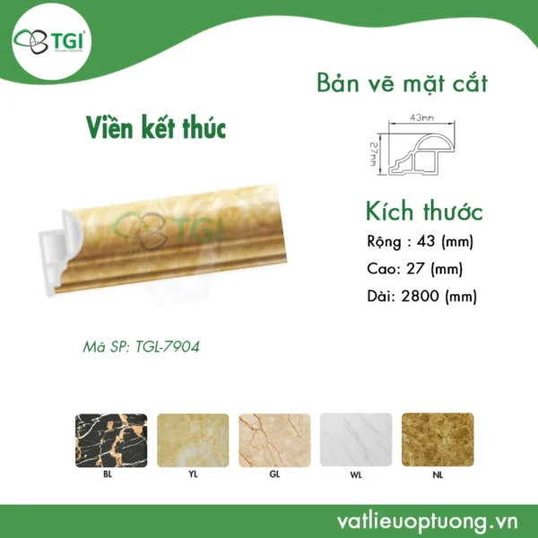 Vien ket thuc 4 5cm mặt trước
