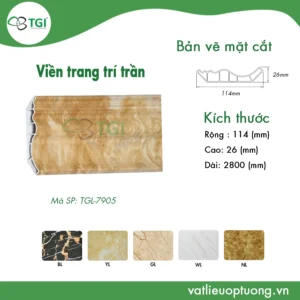 Duong vien trang tri tran mặt trước