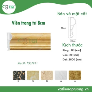 Duong vien trang tri 8cm mặt trước