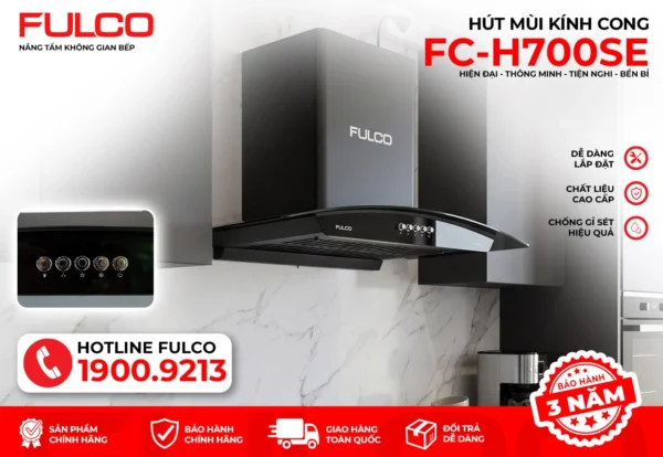 Hút mùi fulco fc h700se mặt trước