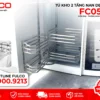 Tủ kho 2 tầng inox 304 mặt trước