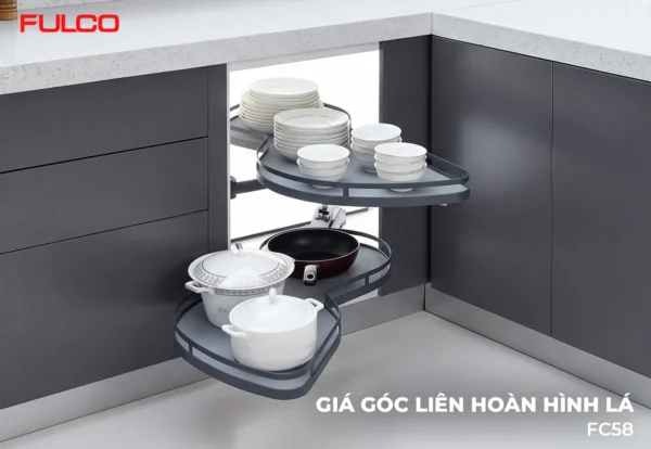 Kệ giá góc liên hoàn lá mặt trước