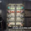 Hệ thống tủ kho vách kính cường lực mặt trước