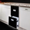Thùng gạo 2 ngăn kéo mặt trước