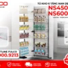 Hệ thống tủ kho 6 tầng inox 304 mặt trước