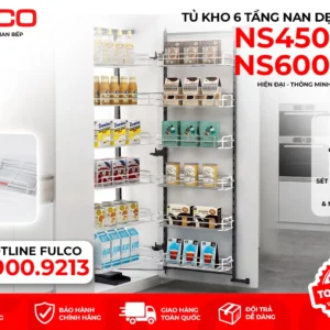 Hệ thống tủ kho 6 tầng inox 304 mặt trước