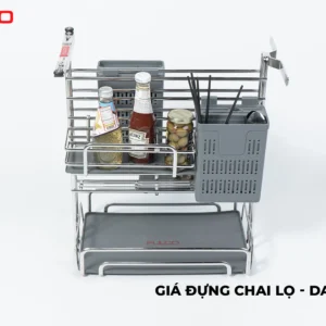 Giá đựng chai lọ dao thớt mặt trước