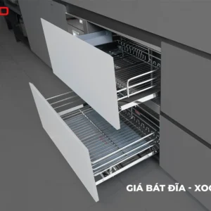 Giá bát đĩa xoong nồi mặt trước