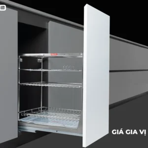 Giá đựng chai lọ dao nan vuông mặt trước