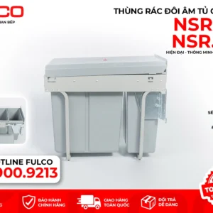Thùng rác đôi gắn cánh mặt trước