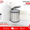 Thùng rác inox gắn cánh mặt trước