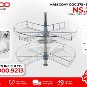 Mâm xoay tủ bếp 270 độ mặt trước