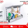 Giá đựng chai lọ tẩy rửa đáy đặc mặt trước