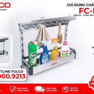Giá đựng chai lọ tẩy rửa đáy đặc mặt trước