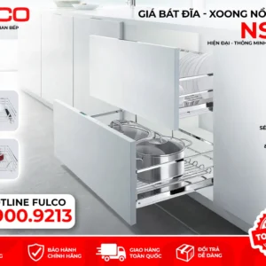Giá bát đĩa xoong nồi nan vuông mặt trước