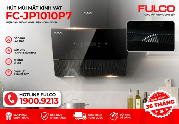 Hút mùi fulco kinh vát mặt trước