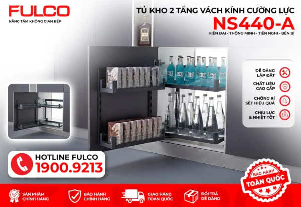 Kệ góc liên hoàn fulco ns440-a mặt trước