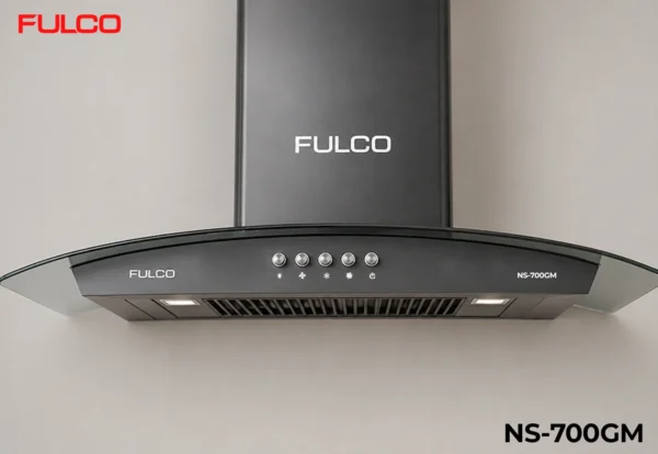 Hút mùi kính cong fulco ns-700gm mặt trước