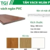 Tấm Vách Ngăn PVC mặt sau