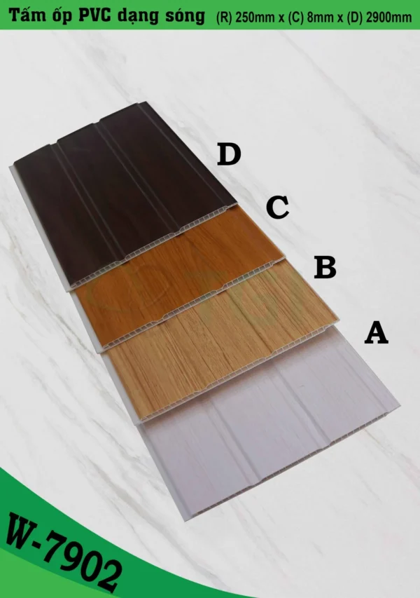 Tấm Ốp PVC Dạng Sóng W-7902 mặt sau
