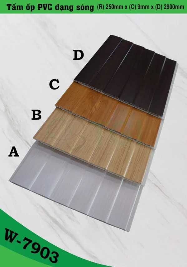 Tấm Ốp PVC Dạng Sóng W-7903 mặt sau
