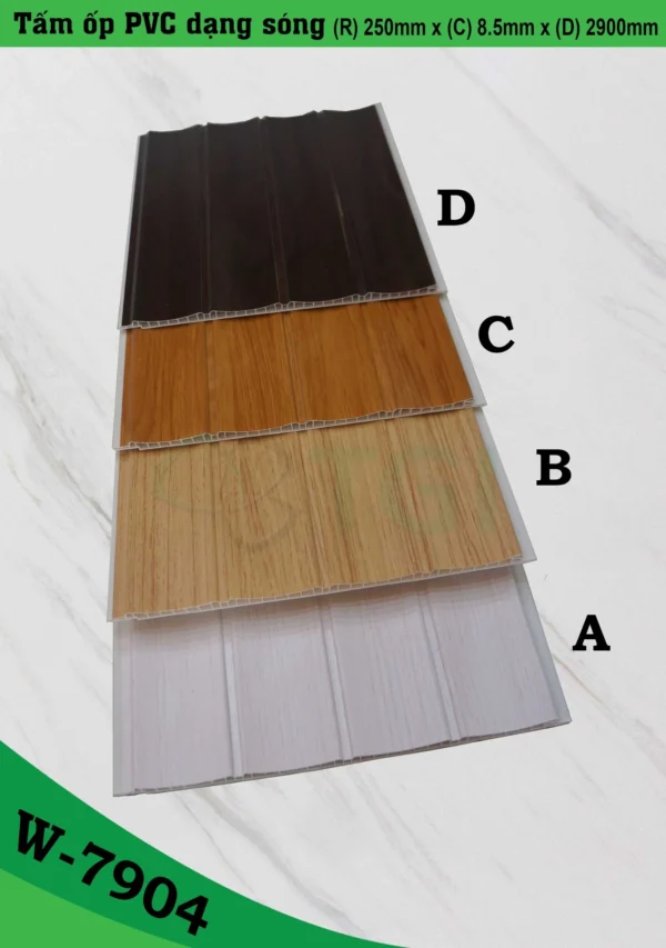 Tấm Ốp PVC Dạng Sóng W-7904 mặt sau
