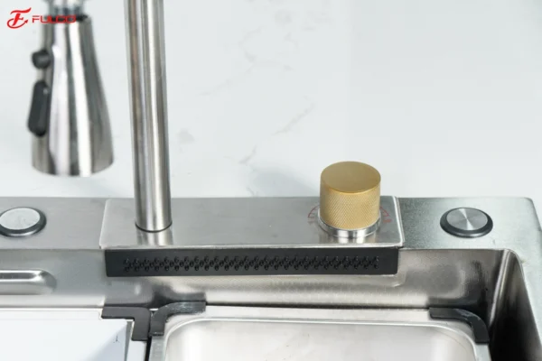 BỘ CHẬU VÒI RỬA 1 HỐ THÁC NƯỚC INOX304 XƯỚC MỜ CAO CẤP Fulco FC-B7546 toàn cảnh