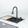 Chậu rửa 1 hố thác nước mặt trước