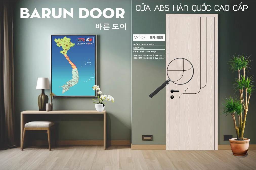 Bản vẽ 3D cửa thiết kế BR-518 với đường CNC uốn lượn