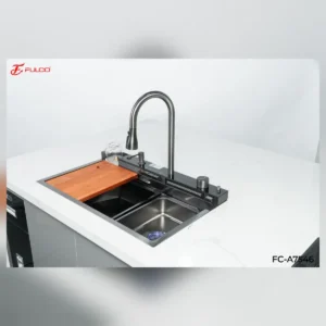 Bộ chậu vòi rửa một hố thác nước nano cao cấp fulco fc-a7546