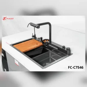 Bộ chậu vòi rửa một hố thác nước nano cao cấp fulco fc-c7546
