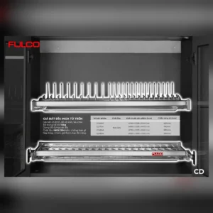 Giá bát đĩa inox tủ trên fulco cd.60m