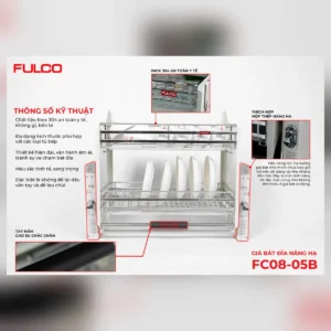 Giá bát đĩa nâng hạ fulco msldtkc5ng