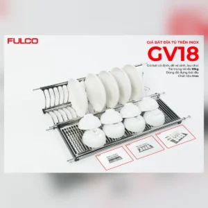 Giá bát đĩa tủ trên inox fulco gv18