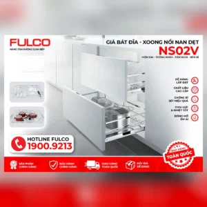 Giá bát đĩa - xoong nồi nan vuông fulco ns02v-600b