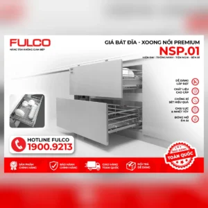 Giá bát đĩa - xoong nồi tủ dưới premium fulco nsp.01