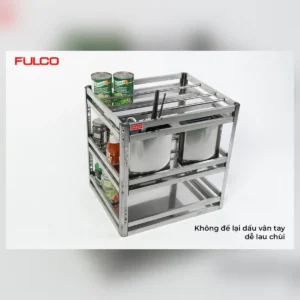 Giá đựng chai lọ - dao thớt inox hộp (300mm) fulco fc17