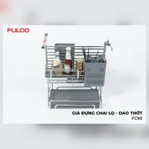 Giá đựng chai lọ - dao thớt nan oval inox 304 fulco w4zp58n1xd