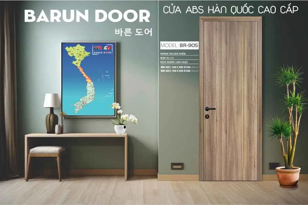Mẫu cửa chỉ nhôm BR-905 màu sáng với chỉ nhôm chạy dọc